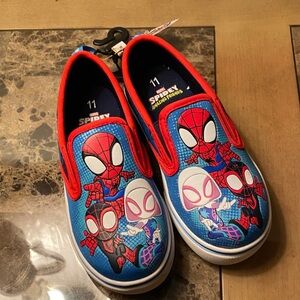 Marvel Spider-Man Kids Slip-On Sneakers in Blue and Red